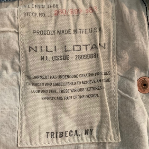 Nili Lotan Mid Rise Boyfriend Cropped Jeans Button Fly Raw Hems 29 - Picture 8 of 8